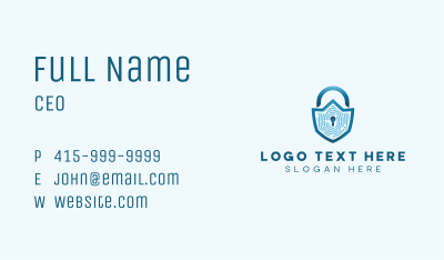 Security Biometric Lock Business Card Image Preview