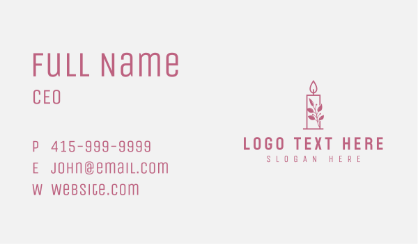 Artisanal Candle Maker Business Card Design Image Preview