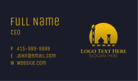 Yellow Mosque Sunset Business Card Image Preview