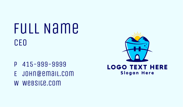 Sun Tooth Braces Business Card Design Image Preview