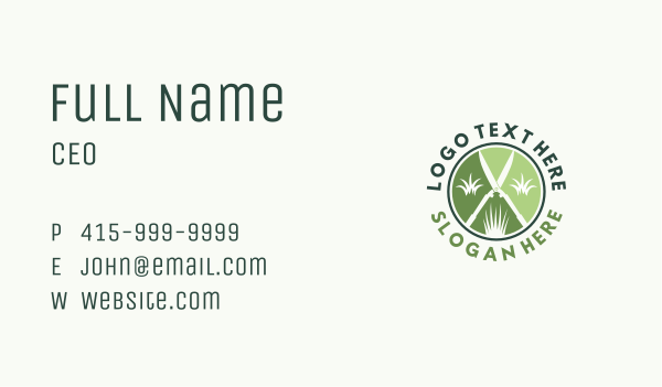 Garden Shears Landscaping Business Card Design Image Preview