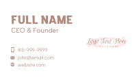 Cursive Feminine Watercolor Business Card Image Preview