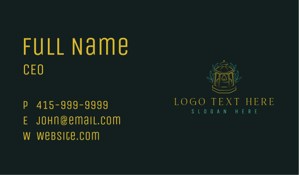 Candle Lantern Boutique Business Card Design Image Preview