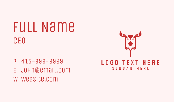 Bull Tribe Flag Business Card Design Image Preview