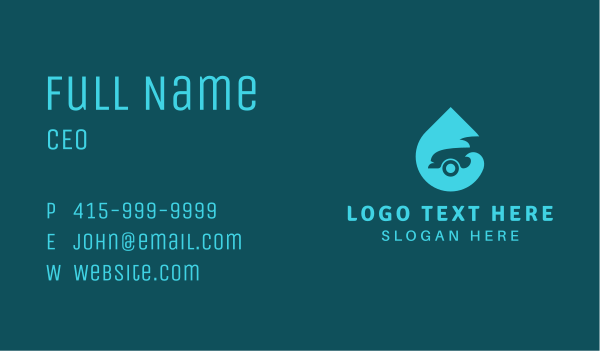 Car Wash Droplet Business Card Design Image Preview