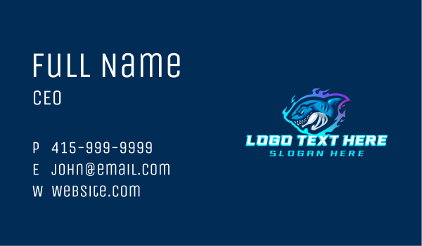 Esports Gaming Shark Business Card Design Image Preview