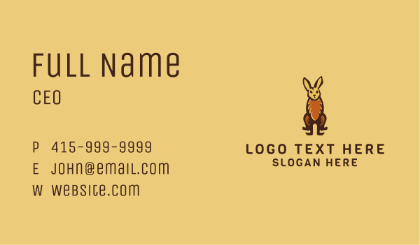 Rustic Rabbit Emblem Business Card Design Image Preview