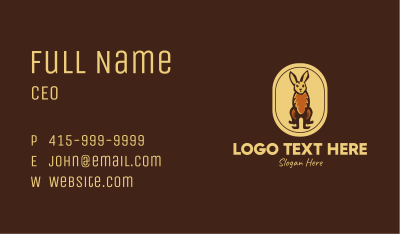 Rustic Rabbit Emblem Business Card