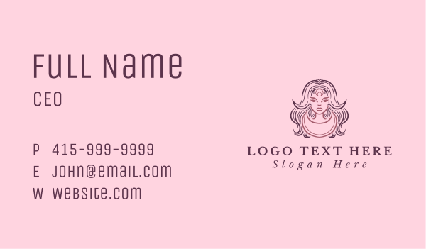 Crescent Woman Goddess Business Card Design Image Preview