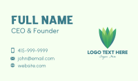 Green Gradient Eco Leaves Business Card Image Preview