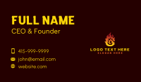 Hot Fire Flame  Business Card Design