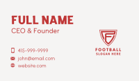 Red Security Shield Letter F Business Card Image Preview