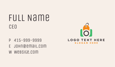 Camera Price Tag Business Card Image Preview