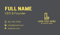 Yellow Letter L Agency Business Card Design