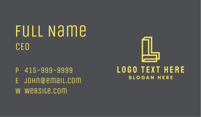 Yellow Letter L Agency Business Card Image Preview