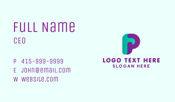 Corporate Letter P Business Card Design Image Preview