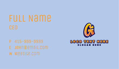 Urban Graffiti Letter G  Business Card Image Preview