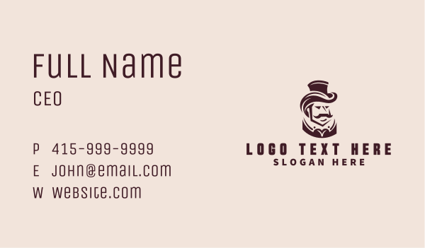 Fashion Top Hat Gentleman  Business Card Design Image Preview