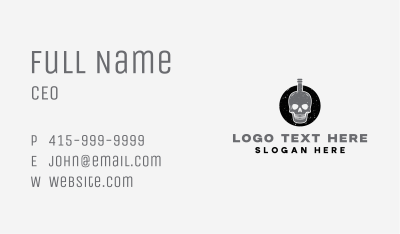 Skull Liquor Bottle Business Card Image Preview