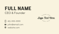 Retro Vintage Cursive  Business Card Preview