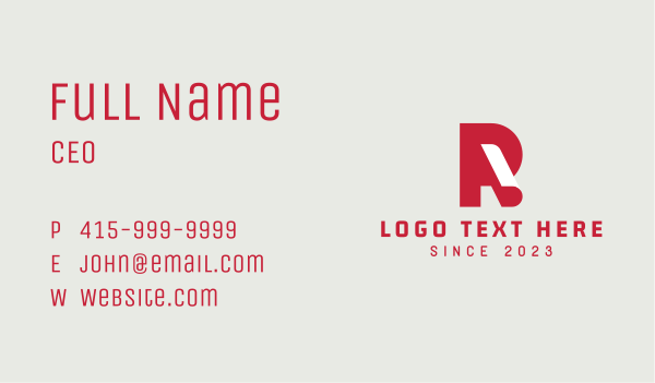 Architecture Letter R  Business Card Design Image Preview