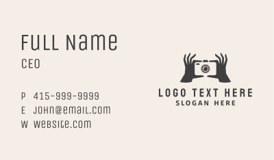 Camera Photography Hand  Business Card Image Preview