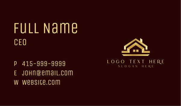 Roof Luxury Builder Business Card Design Image Preview