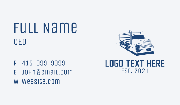 Cargo Truck Distrubition Business Card Design Image Preview