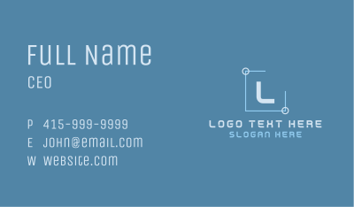 Geometry Modern Letter Business Card Image Preview