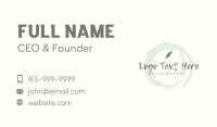 Quill Pen Wordmark Business Card Design