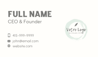 Quill Pen Wordmark Business Card Image Preview