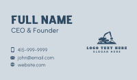 Mountain Excavator Machine Business Card Design