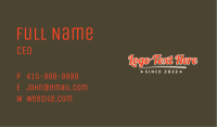 Vintage Varsity Wordmark Business Card Image Preview