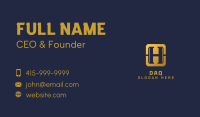 Gold Luxury Letter H Business Card Image Preview