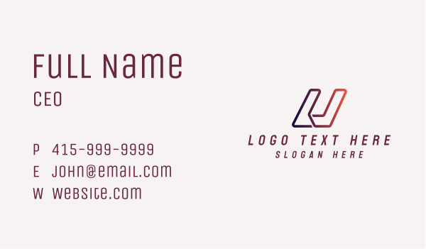 Software Programmer Letter U Business Card Design Image Preview