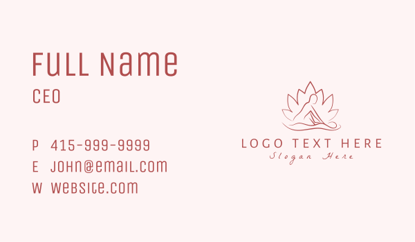 Lotus Body Relaxation Massage Business Card Design Image Preview