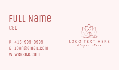 Lotus Body Relaxation Massage Business Card Image Preview