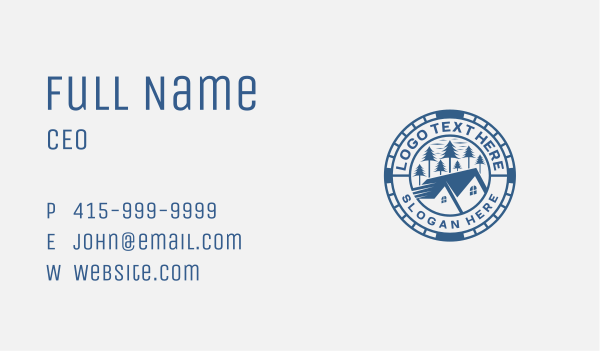 Tree House Roofing Maintenance Business Card Design Image Preview