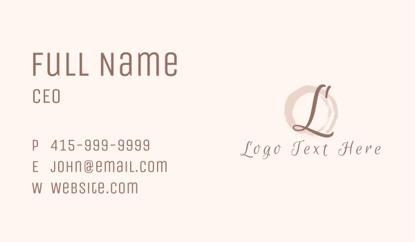 Business Watercolor Lettermark Business Card Design Image Preview