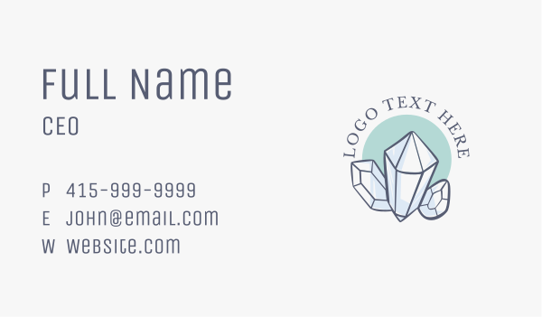 Luxury Crystals Boutique Business Card Design Image Preview