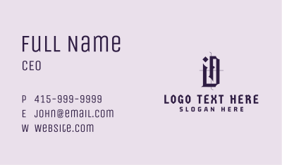 Gothic Letter D Business Card Image Preview