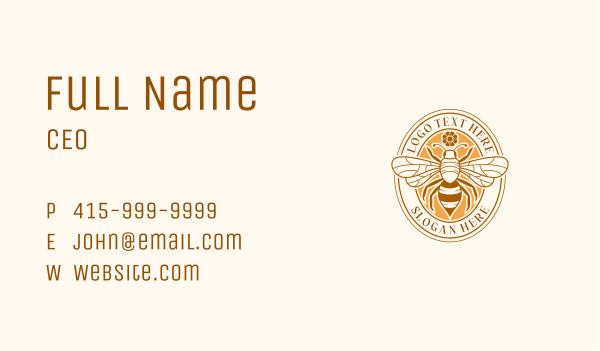 Honey Bee Farm Business Card Design Image Preview