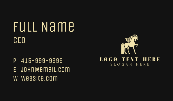 Stallion Horse Animal  Business Card Design Image Preview