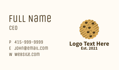 Chocolate Chip Cookie  Business Card Image Preview