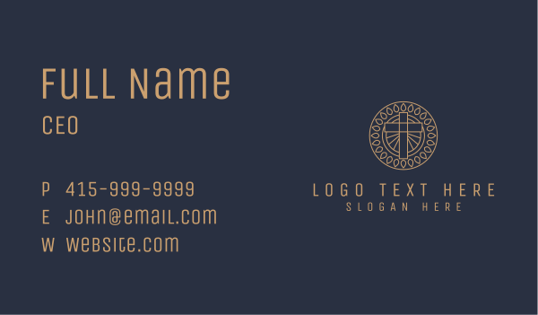 Holy Catholic Crucifix Relic Business Card Design Image Preview