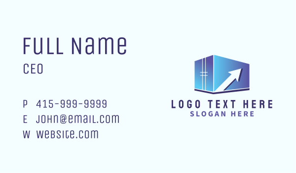 Arrow Cargo Container Business Card Design Image Preview