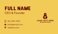 Brown Pizza Bear Business Card Design