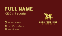 Luxe Golden Griffin  Business Card Design