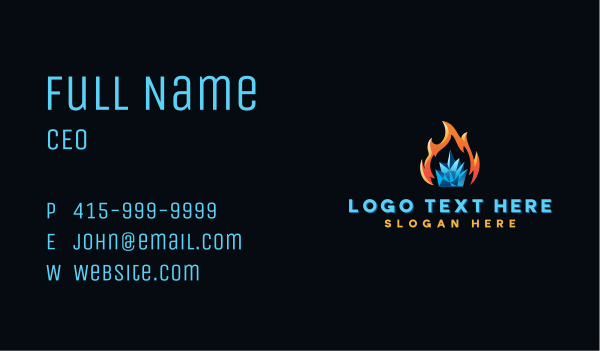 Fire Ice Frost Business Card Design Image Preview