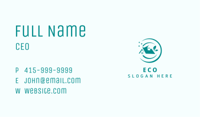 Clean Eco Housekeeping Business Card Image Preview